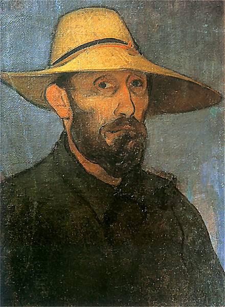 Wladyslaw slewinski Self-portrait in straw hat China oil painting art